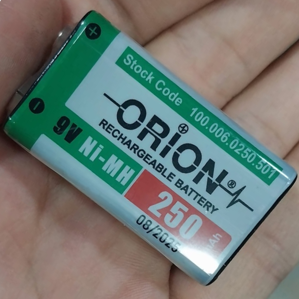 Orion - Şarjlı Pil - 9v 250 mAh - Nimh
