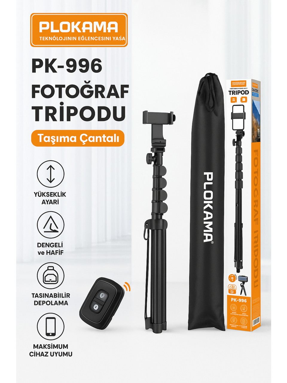 PLOKAMA PK-996 FOTOGRAF TRIPOD 170 CM