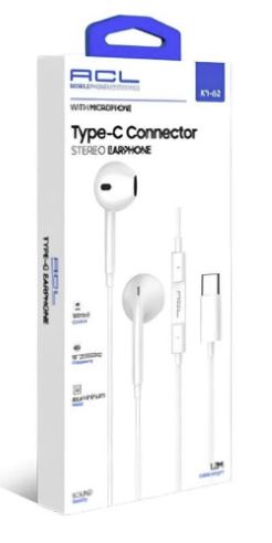 ACL K1-62 USB-C GİRİŞLİ KABLOLU MİKROFONLU KULAK İÇİ KULAKLIK 1,2m