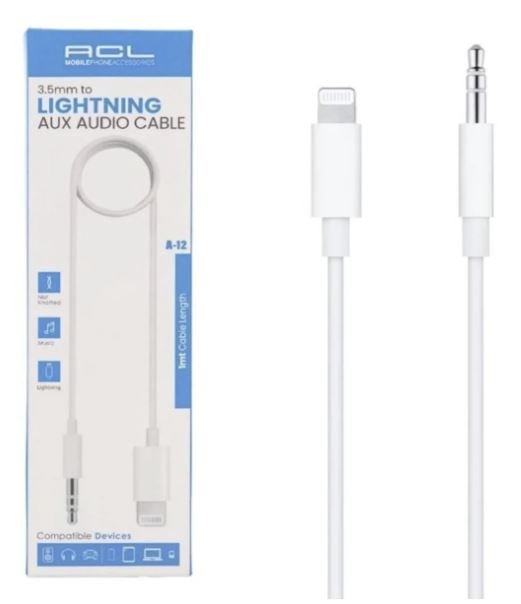 ACL A-12 3,5MM TO LIGHTNING SES KABLOSU
