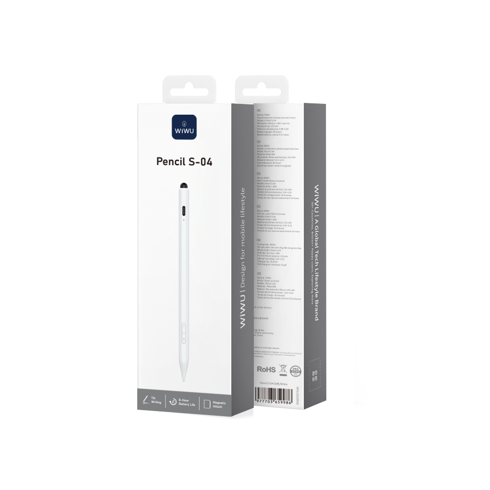 Wiwu Pencil S-04 Avuç İçi Reddi (Palm Rejection) Özellikli Universal Dokunmatik Stylus Kalem