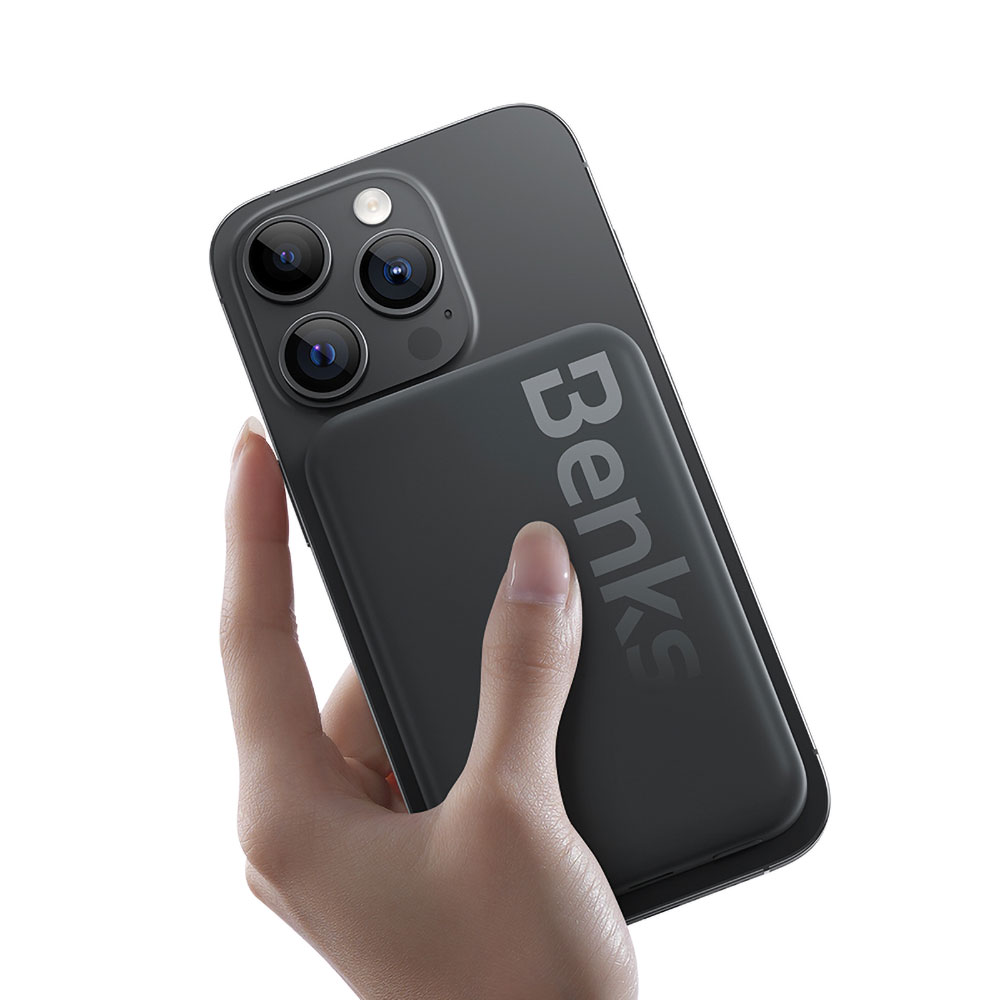 Benks MP10 M-safe Magnetik İnce Tasarımlı Powerbank 6000mAh SIYAH