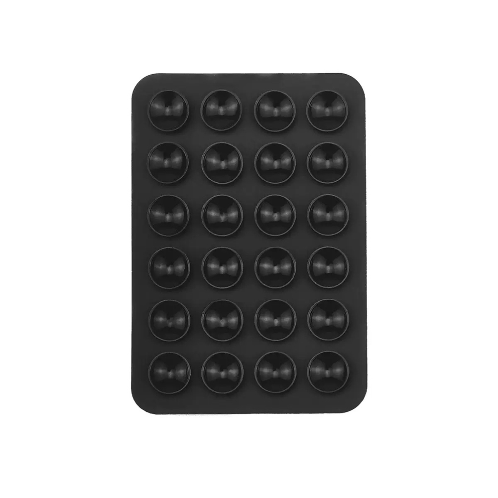 Öpücüklü 02 Çift Taraflı Silikon Telefon Tutucu 6,50cm x 10cm Siyah