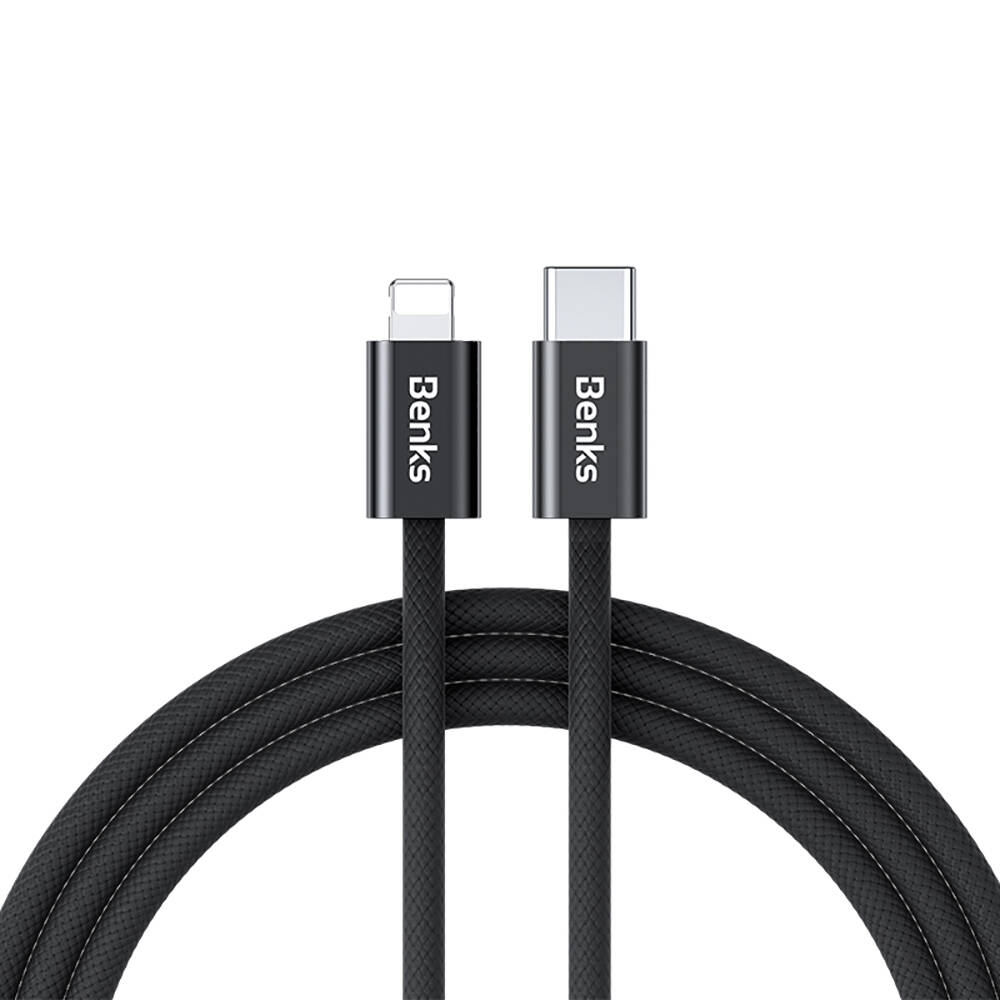 Benks D46 Type-C to Type-C PD 3.0 Örgülü Şarj ve Data Kablosu 60W 1 Metre Siyah