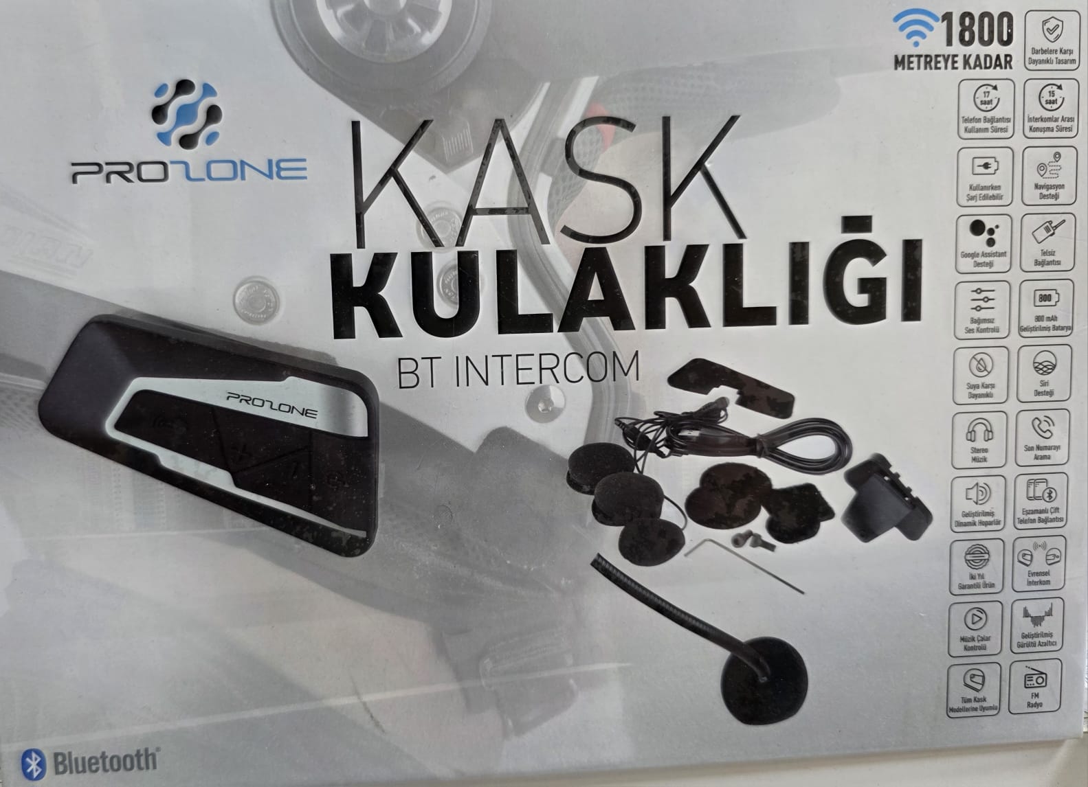 PROZONE KASK KULAKLIĞI BT INTERCOM1800M KADAR