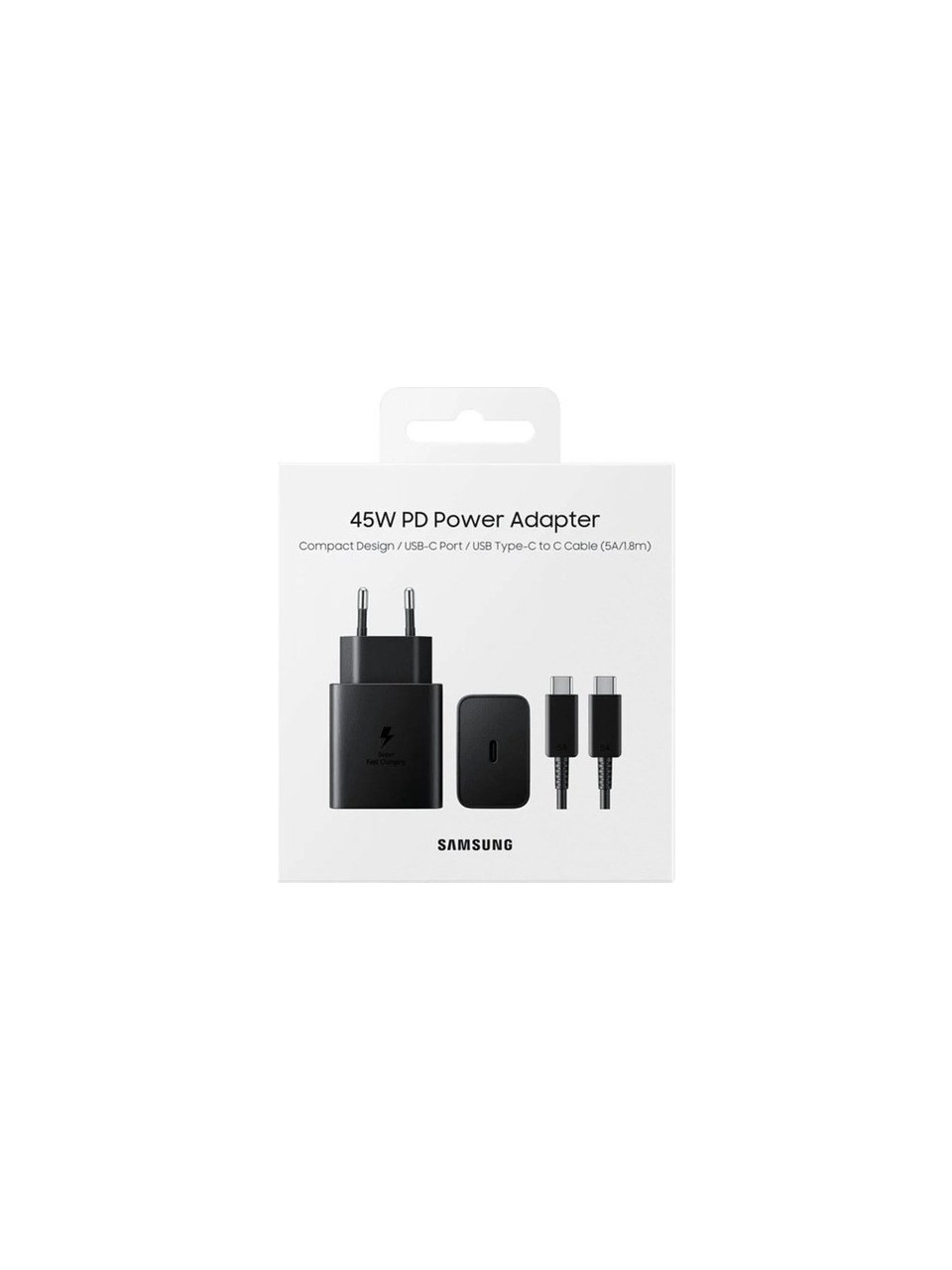 SAMSUNG 45W PD ADAPTER USB-C TO USB-C 1M KABLOLU