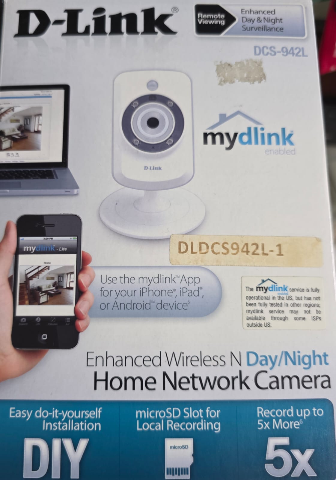D-LINK MYDLINK DCS-942L HOME NETWORK CAMERA