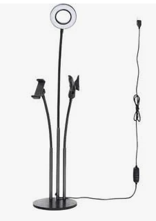 MASA YOUTUBER STANDI 3LÜ HALKA IŞIK-MİKROFON- TELEFON