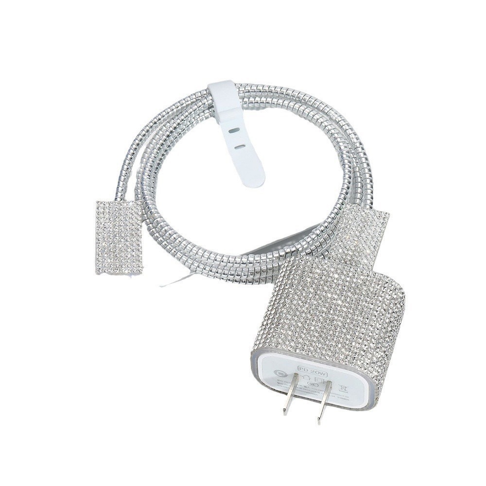 Zore Taşlı Şarj Aleti Koruyucu 4in1 Set