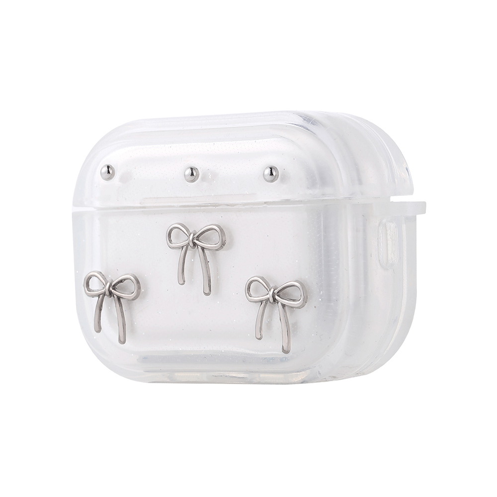 Apple Airpods Pro 2 Zore Airbag 44 Airbag Tasarımlı Simli Şeffaf Kutup Kılıf