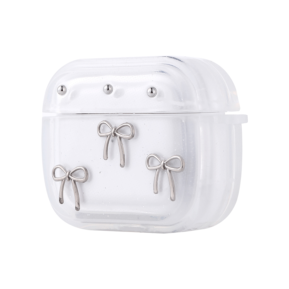 Apple Airpods 3. Nesil Zore Airbag 44 Airbag Tasarımlı Simli Şeffaf Kutup Kılıf