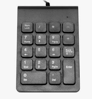 USB Kablolu Sayısal Tuş Takımı Numpad 18 Tuşları Dizüstü Windows Android 