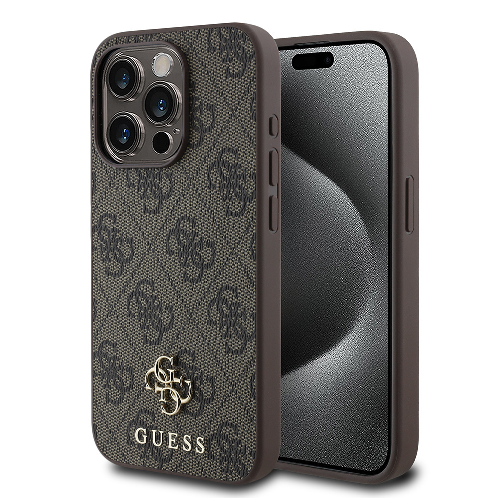 Apple iPhone 15 Pro Max Kılıf Guess Orjinal Lisanslı M-safe Şarj Özellikli Small 4G Classic Kapak