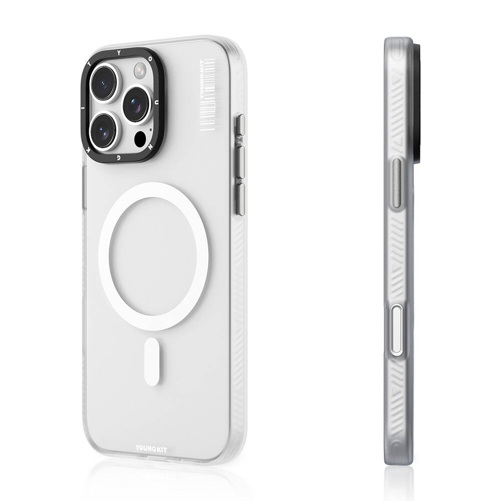 Apple iPhone 16 Pro Max Kılıf M-safe Şarj Özellikli Youngkit Hidden Sand Serisi Kapak