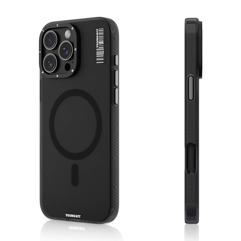 Apple iPhone 16 Pro Max Kılıf M-safe Şarj Özellikli Youngkit Hidden Sand Serisi Kapak