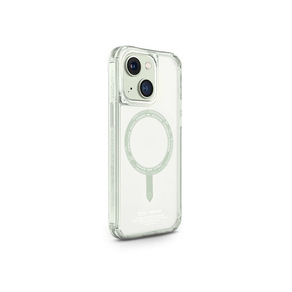 Apple iPhone 15 Kılıf SkinArma Şeffaf Airbag Tasarımlı M-safe Şarj Özellikli Saido Kapak