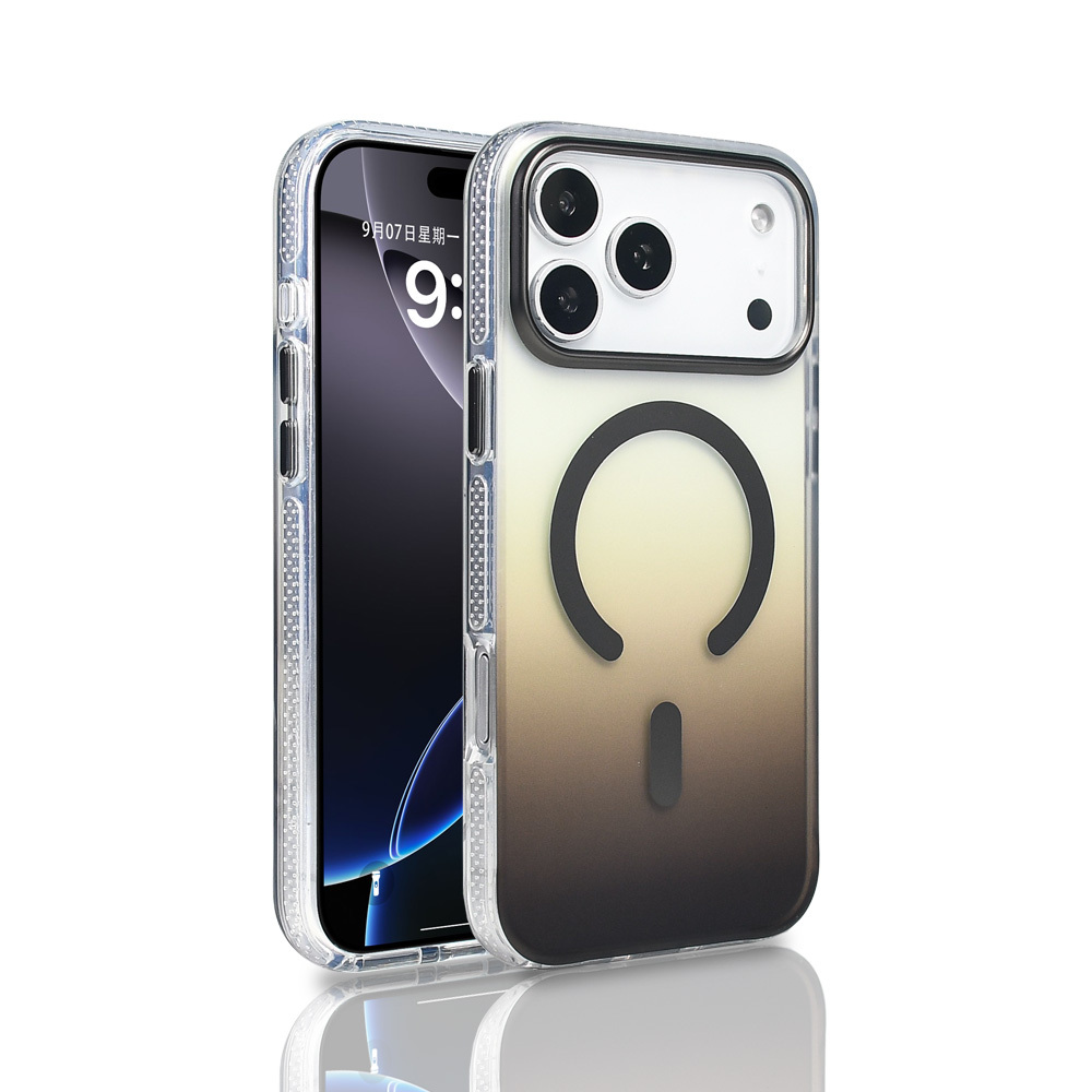 Apple iPhone 17 Pro Max Kılıf M-safe Şarj Özellikli Transparan Renk Geçişli Zore Toros Kapak