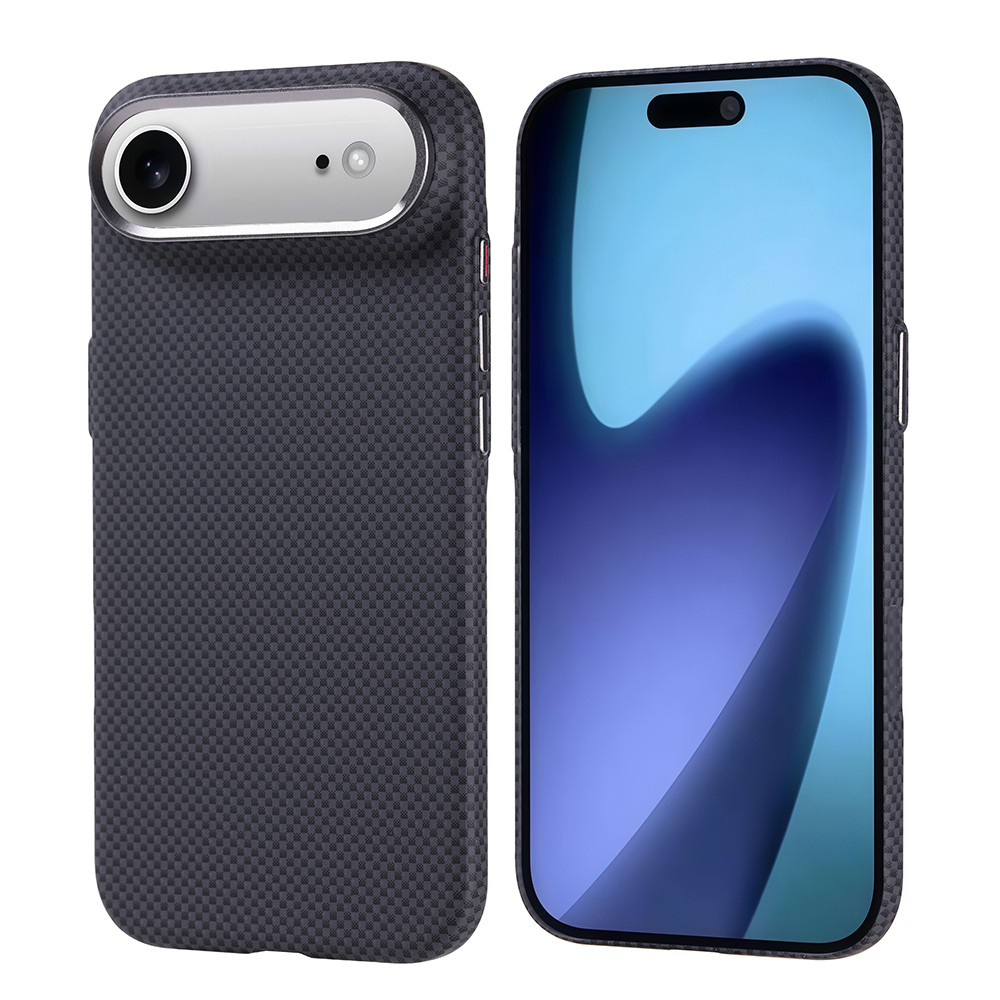 Apple iPhone 17 Air Kılıf M-safe Şarj Özellikli Karbon Fiber Görünümlü Zore Nekst Kapak