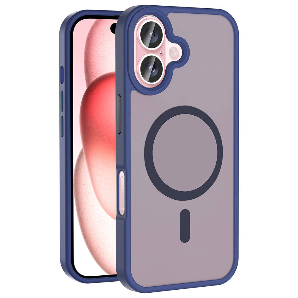 Apple iPhone 16 Plus Kılıf M-safe Şarj Özellikli Mat Arka Yüzey Zore Sio Kapak