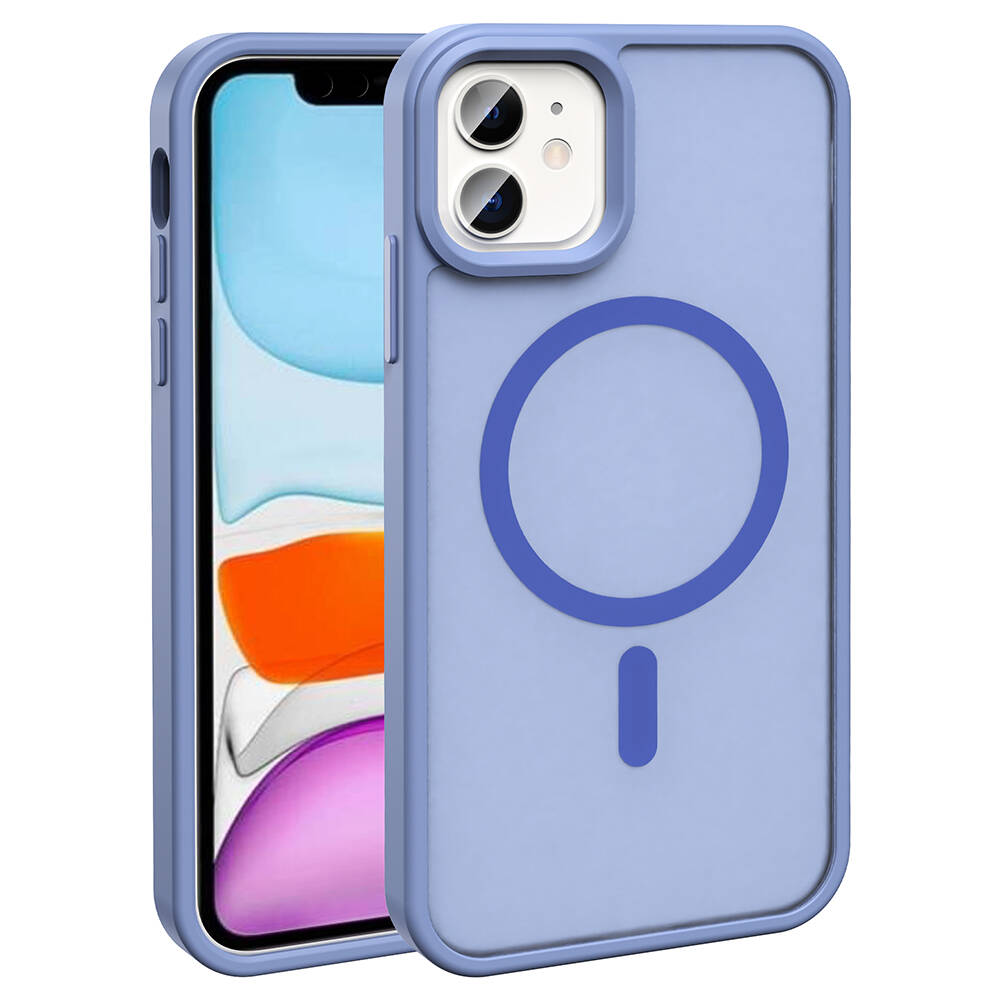 Apple iPhone 11 Kılıf M-safe Şarj Özellikli Mat Arka Yüzey Zore Sio Kapak