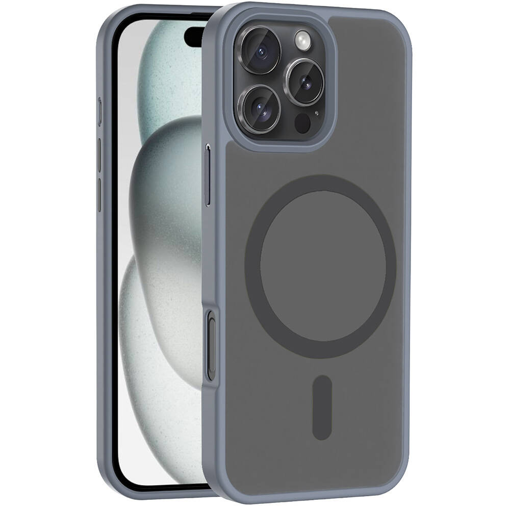 Apple iPhone 16 Pro Kılıf M-safe Şarj Özellikli Mat Arka Yüzey Zore Sio Kapak