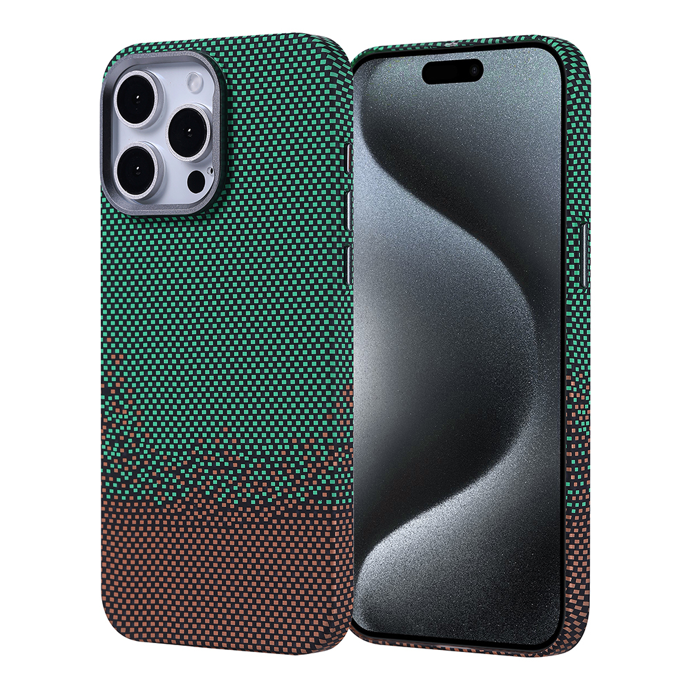 Apple iPhone 15 Pro Kılıf M-safe Şarj Özellikli Karbon Fiber Görünümlü Zore Nekst Kapak