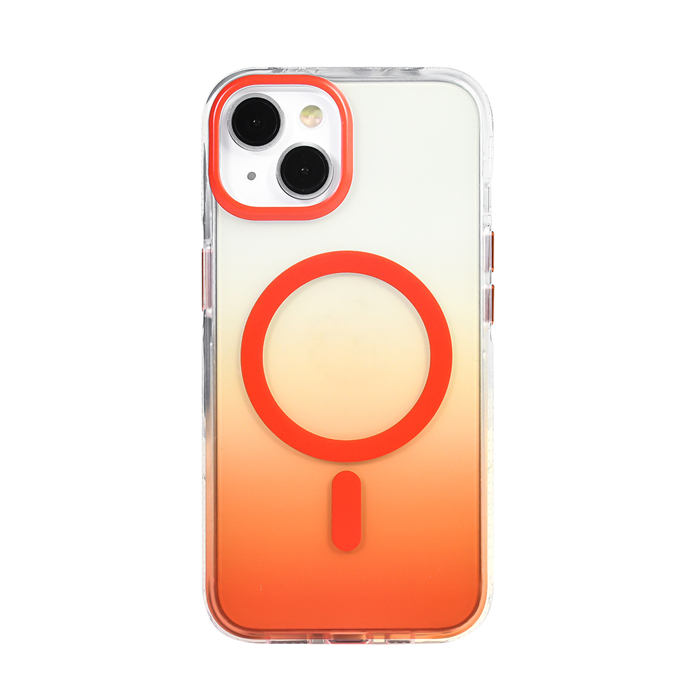 Apple iPhone 13 Kılıf M-safe Şarj Özellikli Transparan Renk Geçişli Zore Toros Kapak