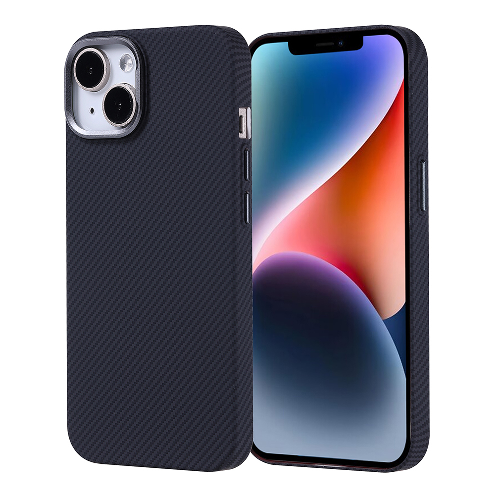 Apple iPhone 13 Kılıf M-safe Şarj Özellikli Karbon Fiber Görünümlü Zore Nekst Kapak