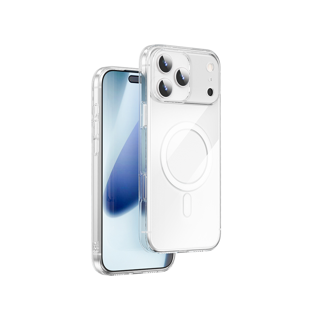 Apple iPhone 17 Pro Kılıf M-safe Şarj Özellikli Wiwu YXK-207 Invisible Pro Sert PC Kapak