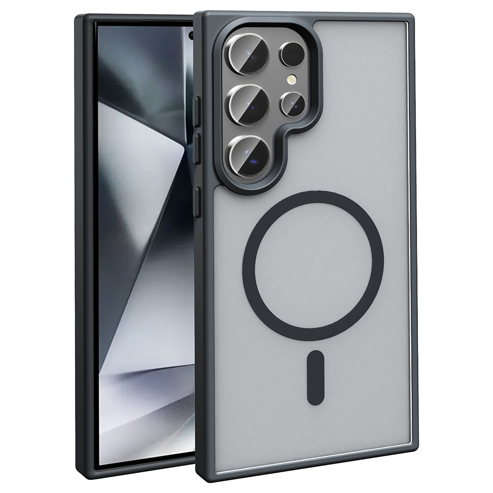 Galaxy S25 Ultra Kılıf M-safe Şarj Özellikli Mat Arka Yüzey Zore Sio Kapak