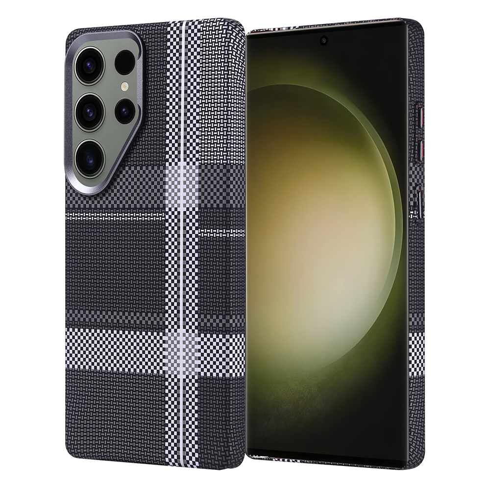Galaxy S25 Ultra Kılıf M-safe Şarj Özellikli Karbon Fiber Görünümlü Zore Nekst Kapak