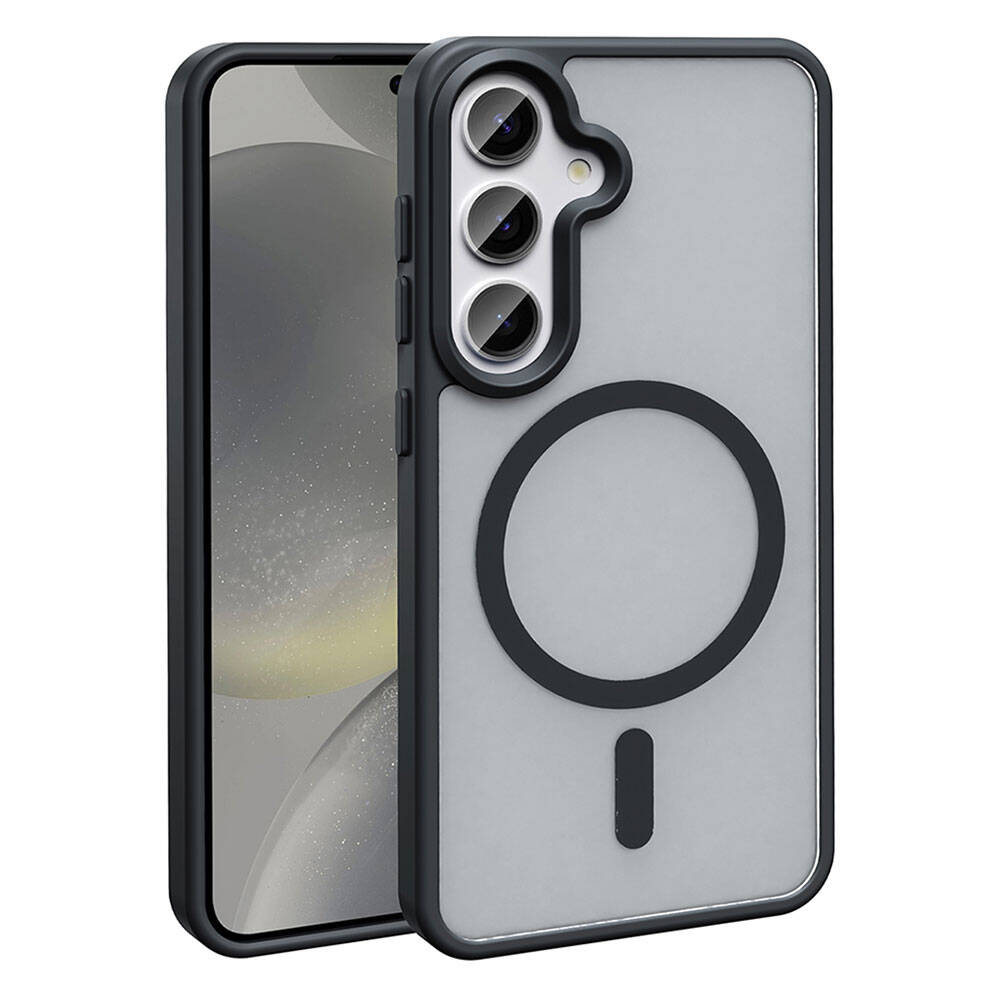 Galaxy S24 Kılıf M-safe Şarj Özellikli Mat Arka Yüzey Zore Sio Kapak