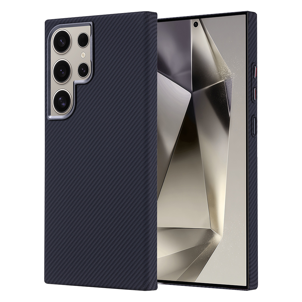 Galaxy S24 Ultra Kılıf M-safe Şarj Özellikli Karbon Fiber Görünümlü Zore Nekst Kapak