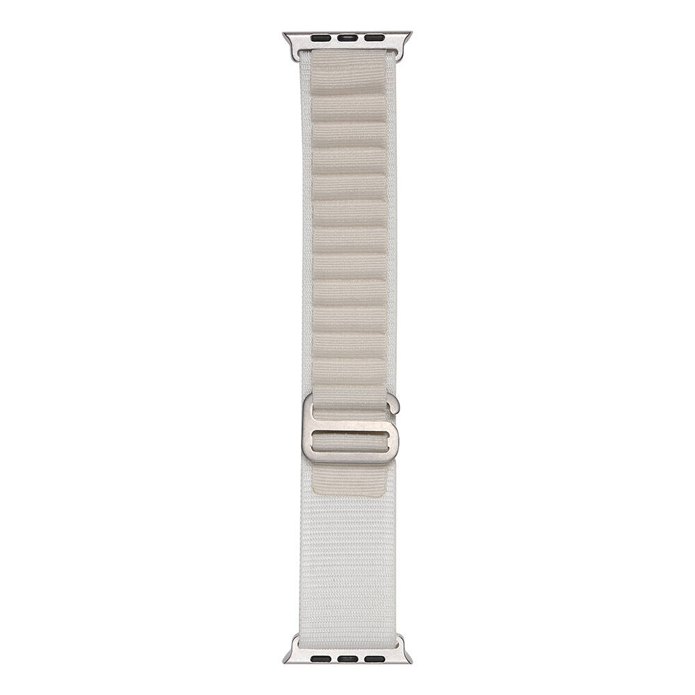 Apple Watch Ultra 49mm Zore Band-74 Hasır Kordon Bej