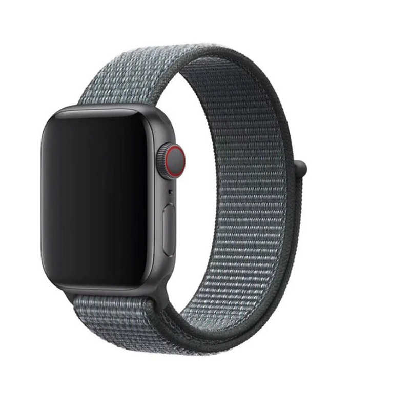 Apple Watch Ultra 49mm Kordon Zore KRD-03 Hasır Strap Kayış Gri