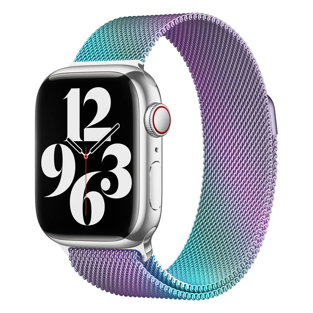 Apple Watch 38mm Zore Band-01 Metal Kordon Renkli