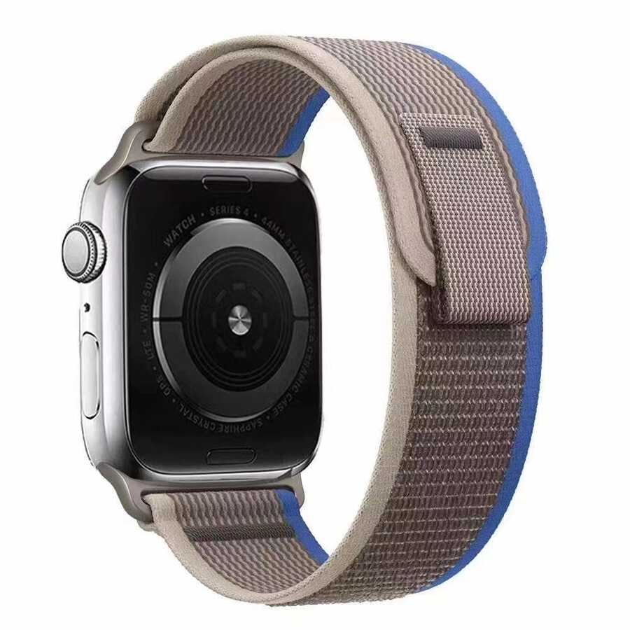 Apple Watch 38mm Zore KRD-77 Hasır Kordon Gri