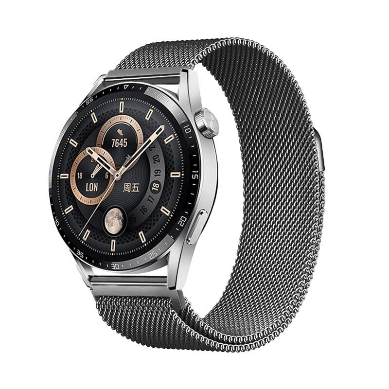 Galaxy Watch 46mm Zore Band-12 22mm Metal Hasır Huawei GT2 46mm Zore Band-12 22mm Metal Hasır