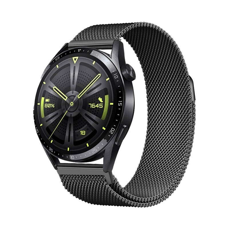Galaxy Watch 46mm Zore Band-12 22mm Metal Hasır Huawei GT2 46mm Zore Band-12 22mm Metal Hasır