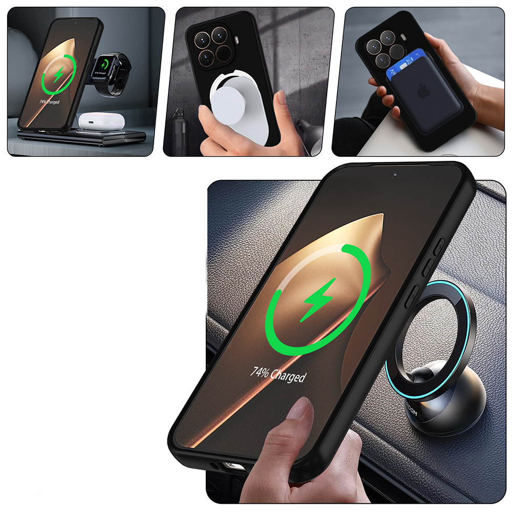 Xiaomi 17T Pro Kılıf M-safe Şarj Özellikli Standlı Zore Samara Kapak Lacivert