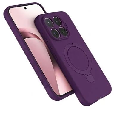 Xiaomi 17T Pro Kılıf M-safe Şarj Özellikli Standlı Zore Samara Kapak Mor
