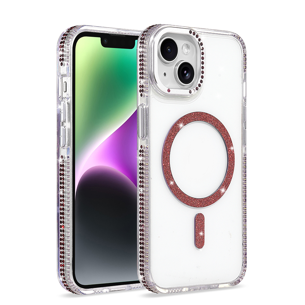 Apple iPhone 13 / 14 Kılıf M-safe Şarj Özellikli Zore Tera Silikon Kapak Mürdfüm