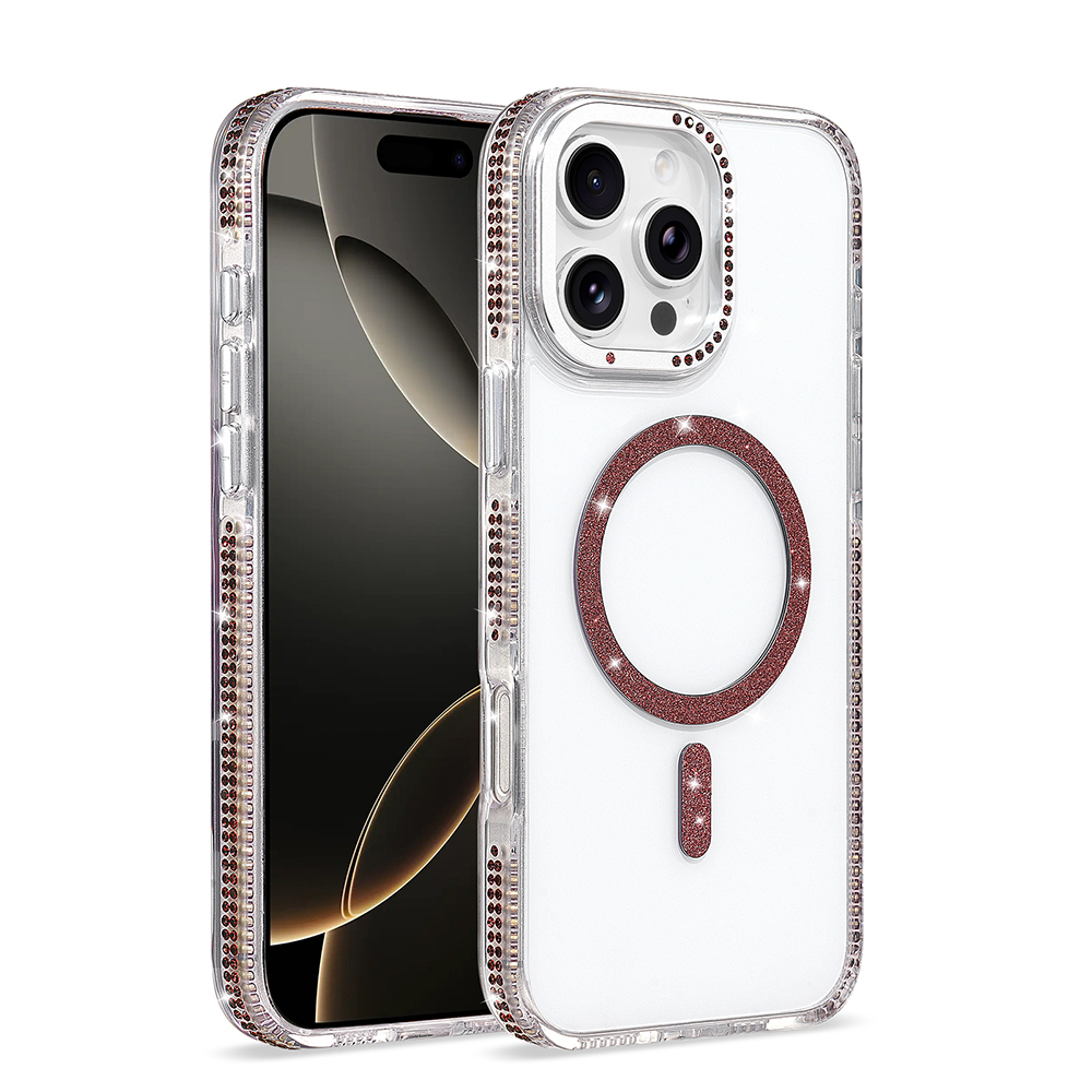 Apple iPhone 16 Pro Max Kılıf M-safe Şarj Özellikli Zore Tera Silikon Kapak Mürdüm