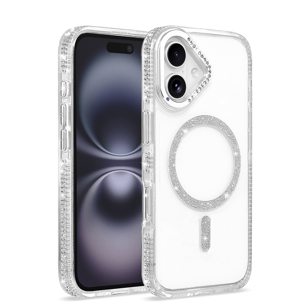 Apple iPhone 16 Kılıf M-safe Şarj Özellikli Zore Tera Silikon Kapak Şeffaf