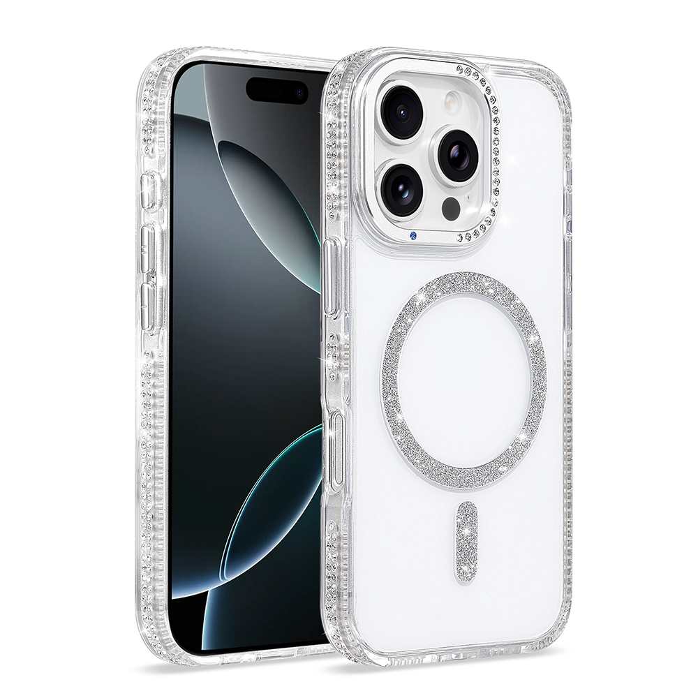 Apple iPhone 16 Pro Kılıf M-safe Şarj Özellikli Zore Tera Silikon Kapak Şeffaf