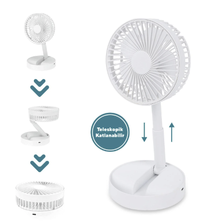 KUMTEL KUF-106 ŞARJ EDİLEBİLİR MASA FANI