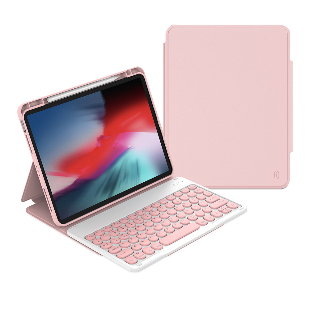 Apple iPad Air 10.9 2022 (5.Nesil) Wiwu Protective Gizli Kalem Bölmeli Klavyeli Kılıf