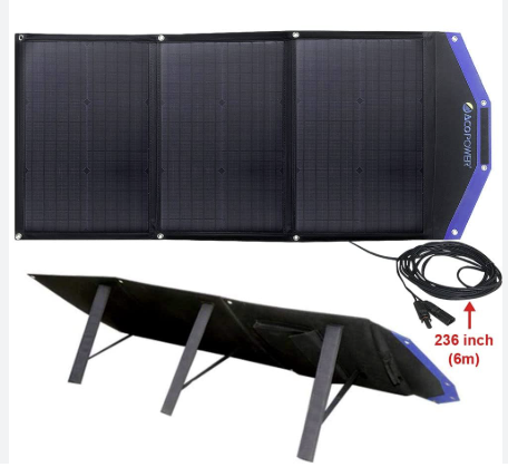 ÇANTA TİPİ KATLANIR GÜNEŞ PANELİ  3 GÖZLÜ 100W