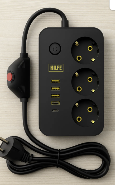 HILFE AKIM KORUMALI 3\'LÜ PRİZ ÇOKLAYICI