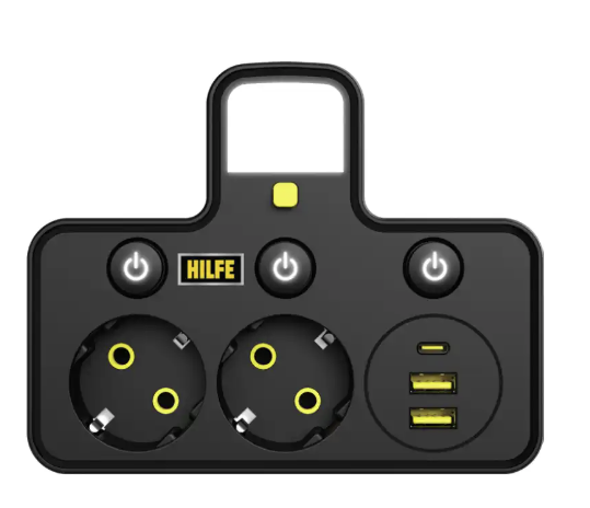 HILFIE AKIM KORUMALI USBLİ LED IŞIKLI PRİZ ÇOKLAYICI